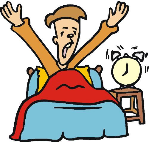 wake up - guy waking up at the bed