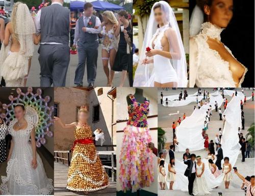 Strange Wedding Dresses - I have collect some images for strange wedding dresses and collect them with one image so you can see it all.