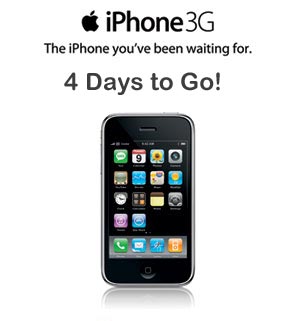 The iPhone 3G to be released 4 Days from now - iPhone 3G in countdown for release in the philippines.