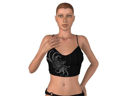 Skin Tone - A fairly realistic female model.