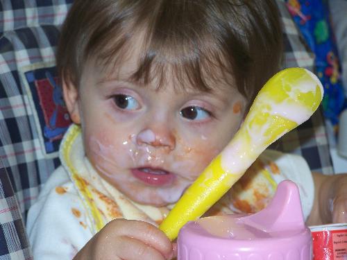 Children - Lana having lunch
