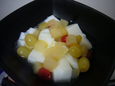 Almond Tofu - Almond Jelly, commonly known as Almond Tofu. A very nice chilled desert.