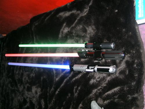 my lightsabers - force fx replica lightsabers, Yoda, Vader and construction kit models.