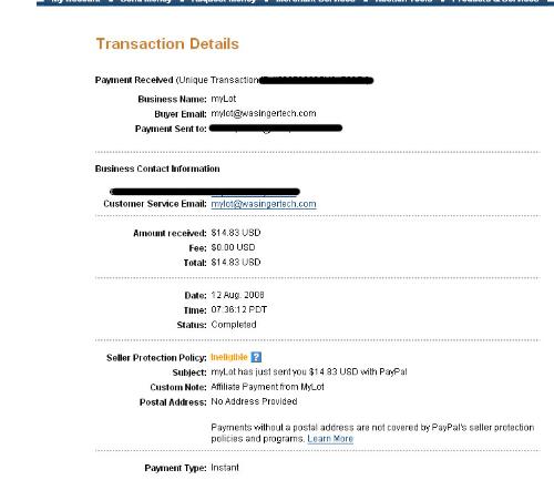 mylot payment proof - this is my first and only payment proof from mylot so far :D