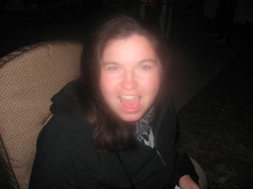 me - This picture, although goofy, is probably one of my favorite pictures. It was taken during a BBQ with all my neighbors and I was freezing outside.