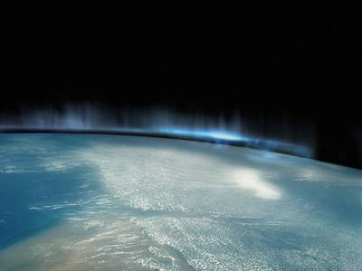 nothern lights form space - a space view of the nothern lights