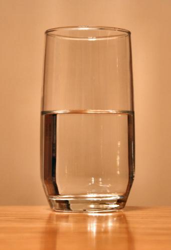 Glass,half,full,empty - Is this glas half full or half empty ?