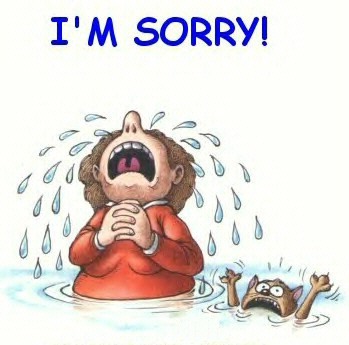 sorry - admitting mistake