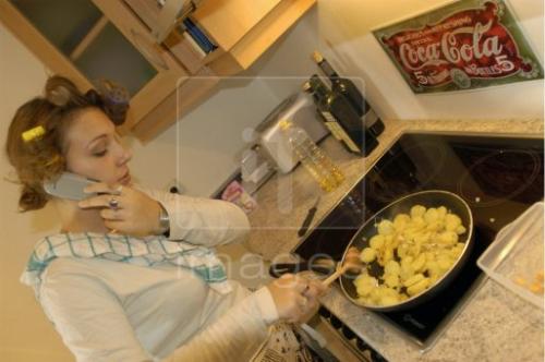 cook - woman cooking .