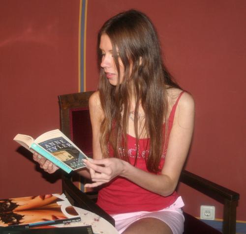 Girl reading 03 - Beautiful and smart!