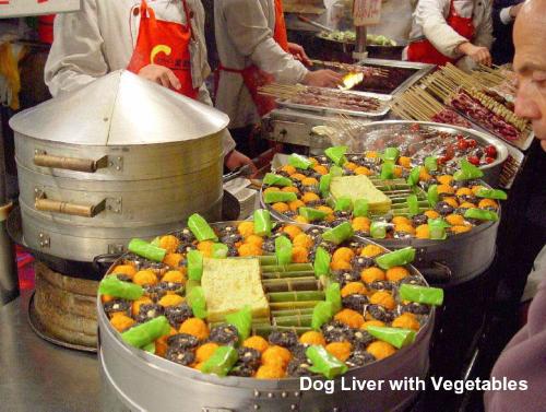Olympics 2008 Food- Dog liver with vegetables - Olympics in Beijing 2008 Food-Dog liver with vegetables