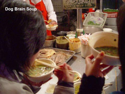 Olympics 2008 food-Dog brain soup - Olympics 2008 Beijing food-Dog brain soup