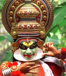 dancing - kathakali - indian dance form from kerela