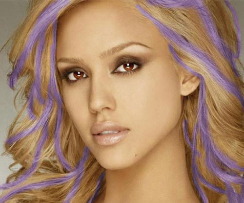 hair color - jessica alba with different colored hair