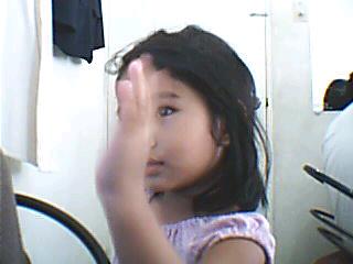waving a hand - what to do when bored? dance and wave.