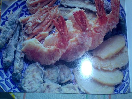 eating food - fried shrimp