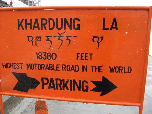 Khardung La - Highest Motorable road in the world.