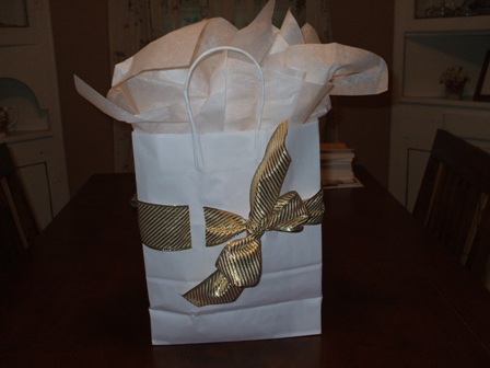 gift bag - jazz it up with a ribbon