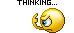Thinking Smiley - Thinking smiley with thought bubble
