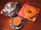 tea and doughnut - tea in the afternoon, better with doughnut... :)