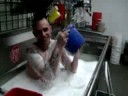 BK bubble bath - Juggalo takes bath in BK sink 