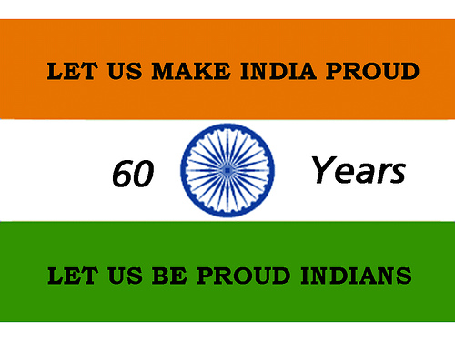 Indian Flag - Celebrating 60 years of independence