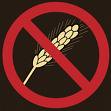 gluten free - Symbol of Wheat with a line through it to show that it means gluten free