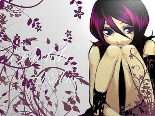 pink rukia - i love this picture.. Rukia is one of my favorite character in bleach and in this picture, she was mixed with the color purple.. so cute.. also from theotaku.com