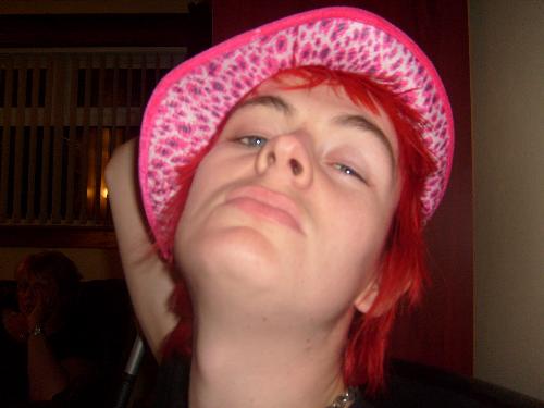 Drunken hat! - Im a little wasted here im my favorite pink hat!