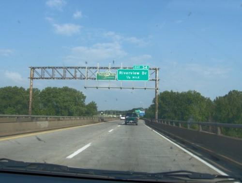 Travel - Going West on I-70, heading across the W.Virginia-Missouri State Line