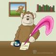 writing - Monkey writing a letter