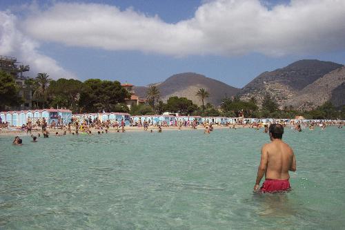 Mondello Beach in Sicily, Italy - This is from our month-long trip to Italy. We visited many places. This beach is beautiful!