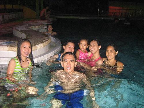 esmie's night swimming birthday party - enjoying the pool! i love swimming!