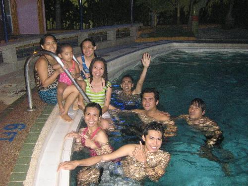 esmie's night swimming birthday party - me and esmie are missing! the gang enjoying the pool with ate Dyosa and charlette
