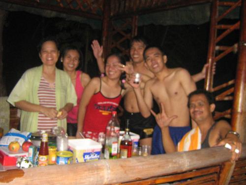 esmie's night swimming birthday party - in our small cottage. drinking vodka and brandy. happy birthday esmie!