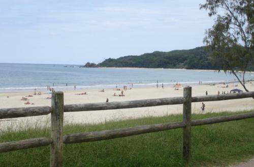 Byron Bay, Australia - Byron Bay, looking south down the beach towards the lighthouse which is still active. It is truly a beautiful place.