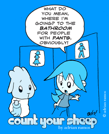 Count Your Sheep - CYS Comic strip bathroom