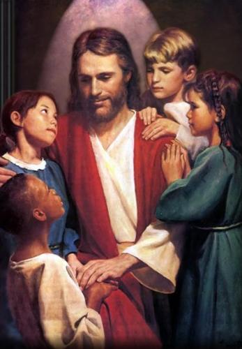 Jesus with children. - Picture of Jesus with children.