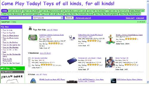 Home Page - Here's the home page for www.comeplaytoday.com.
