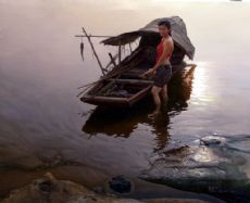 fishing girl 3 - girl and her fishing boat
