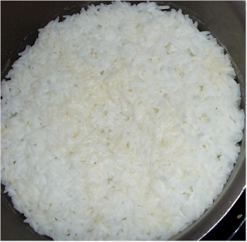 this is a stage of cooking rice.  - This is the stage that the rice looks like when you put the lid on tight.