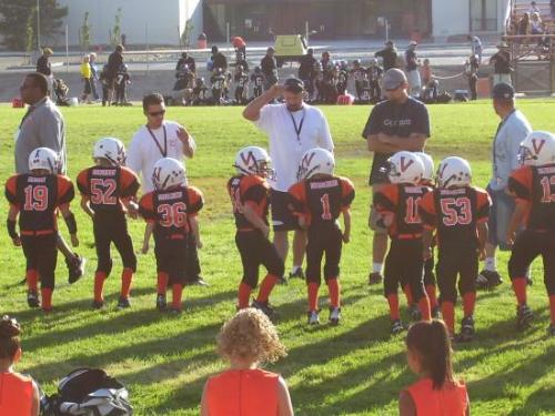 after his first football game - My seven year old after his first football game