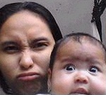 mommy and baby make face - photogenic ladies.haha!