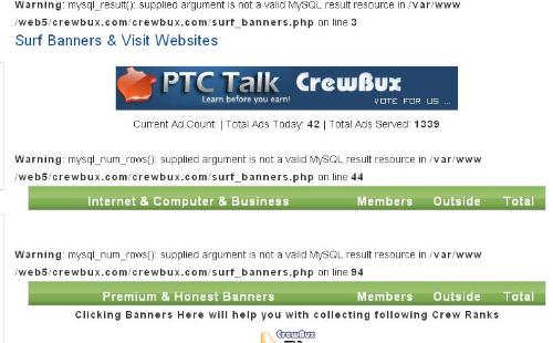 crewbux - screen shot taken from ads section in crewbux