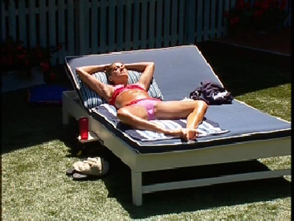 Michelle sunbathing  - Michelle doing a nice pose outside while sunbathing