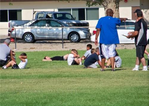 My 7 year old had a two day football conditioning  - My 7 year old had a two day football conditioning camp.