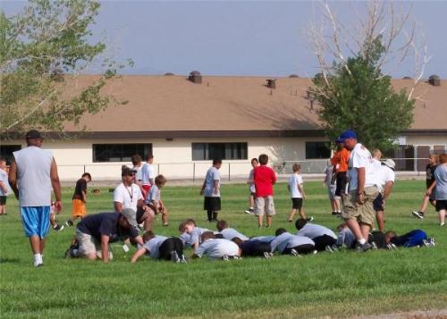 My 7 year old had a two day football conditioning  - My 7 year old had a two day football conditioning camp.