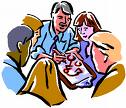 Discussion - Cartoon image of people having a discussion