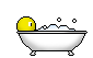 Smiley in bath - smiley in the bath, gif