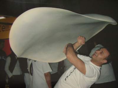 very big pizza! - This is a very large pizza... wow!